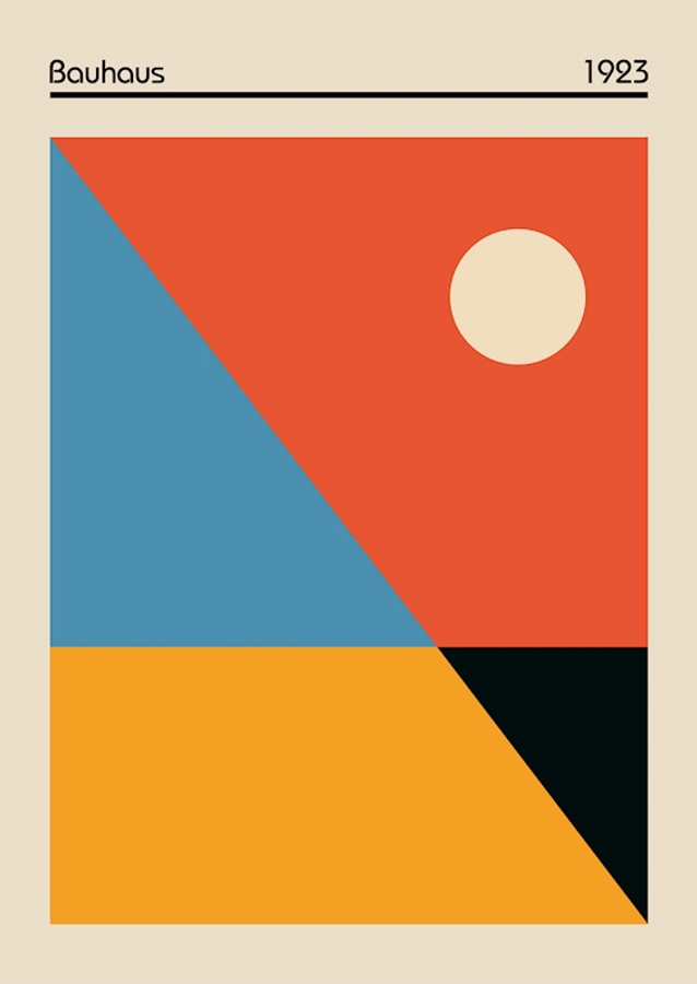 Bauhaus Square Poster