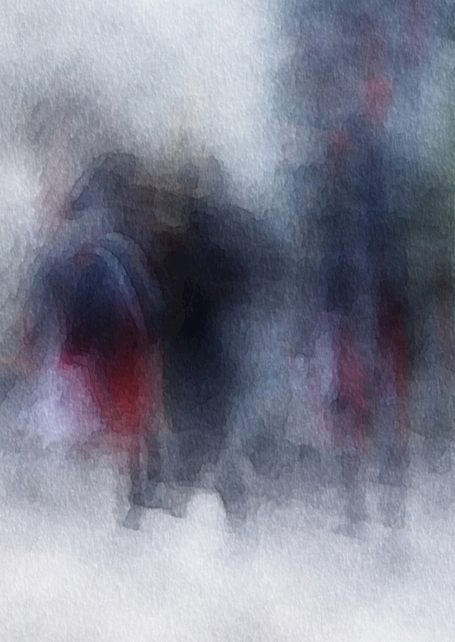 Abstract ICM Street photograph